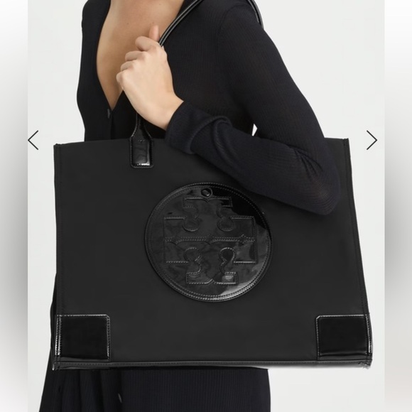 TORY BURCH ELLA PATENT TOTE BAG - Picture 1 of 15